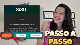 COMO SE INSCREVER NO SISU 2024 l Passo a passo da inscrição do Sisu [upl. by Aisatsana]