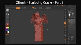 ZBrush Tutorials  Sculpting Cracks [upl. by Asenav]