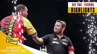 ALLGERMAN SHOWDOWN  Day Two Evening Highlights  2023 European Darts Grand Prix [upl. by Lesirg]