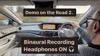 Demo on the Road 2  Binaural Recording in Mercedes SClass with HighEnd Audio System [upl. by Verity]