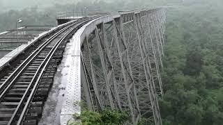 Incredible Gokteik Viaduct Drivers view of approach and crossing Myanmar Burma Railways Trains [upl. by Melar]