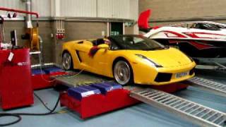 Lamborghini Gallardo on dyno [upl. by Sualkcin244]