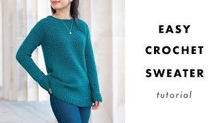 How to Crochet a Sweater  Weekend Snuggle Sweater Tutorial [upl. by Edijabab]