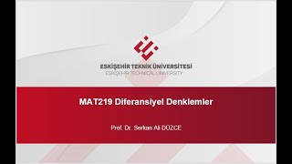 Diferansiyel Denklemler  Ders 17  Yüksek Mertebeden Lineer Denklemler [upl. by Enrahs]