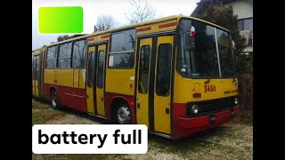 Ikarus PRZEGUBOWY Odpalanie na nowych akumulatorach Cold Starting engine bus cz2 [upl. by Lamaj]