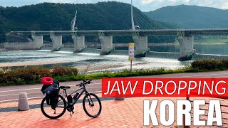 Cycling Koreas most Beautiful Bridge  Four Rivers Korea [upl. by Kemp845]