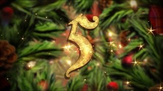 Countdown to Christmas  v 490  5 sec timer with sound effects HD 4k [upl. by Inittirb902]