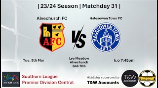 Alvechurch vs Halesowen Town 050324 [upl. by Ternan]