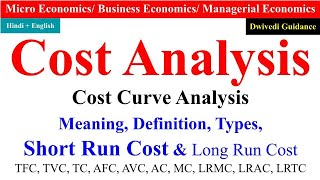 Cost Curve Analysis Cost Analysis in microeconomics microeconomics bcom 1st year TC MC AC LMC [upl. by Ynnhoj]