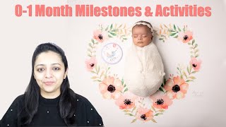 One Month Baby Development Milestones  01 महीने में शिशु विकास [upl. by Somisareg337]