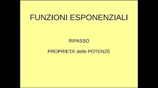 Esponenziali ripasso potenze e loro proprietà [upl. by Notyard]