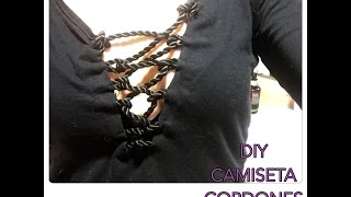 DIY camiseta tendencia cordones  top lace up by PILAR SANCHEZYU08 ABRIL 2016 [upl. by Talbot893]