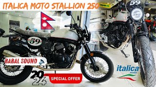 Nepal’s Affordable Cafe Racer Italica Moto Stallion 250  Review  Price  NOMAD NEPALI 🇳🇵🇳🇵 [upl. by Althea]