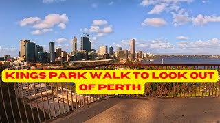 Fraser Avenue Walk Kings Park Perth Western Australia to City Skyline lookout [upl. by Notse]