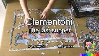 7 Clementoni Puzzle  1000 pieces  The last supper Jigsaw Timelapse [upl. by Wittie]