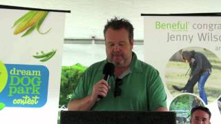 Eric Stonestreet of Modern Family kicks off the 3rd annual Beneful Dream Dog Park contest [upl. by Amund]