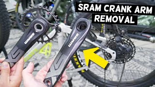 HOW TO REMOVE REPLACE SRAM SX NX CRANK ARM ON BIKE BICYCLE [upl. by Lolita]