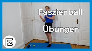 Faszienball Übungen für den Nacken Rücken die Schulter und die Füße [upl. by Obidiah]