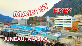 Main St Juneau Alaska Elizabeth Peratrovich Mural Flyby [upl. by Isaac]