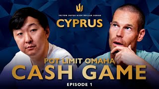 Pot Limit Omaha CASH GAME  Episode 1  Triton Poker Cyprus II 2022 [upl. by Joktan]