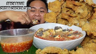 SPICY BALUT amp CRISPY CHICKEN SKIN  FILIPINO STREET FOODS  MUKBANG PHILIPPINES [upl. by Raynor280]