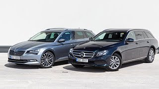 2019 Mercedes EClass Estate vs 2019 Skoda Superb Combi [upl. by Ecirtel]