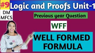 JNTUH DM R18  Well Formed Formula  WFF  Discrete Mathematics  DM in telugu [upl. by Edward]