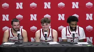 Nebraska Basketball Husker players talk seasonopening win [upl. by Arada]