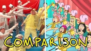 Family Guy Live Action Intro Homemade  Side by Side Comparison [upl. by Ybrad]