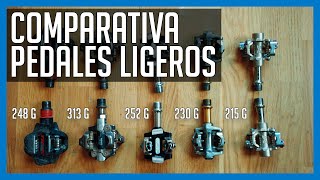 Super COMPARATIVA de PEDALES LIGEROS para MTB KCNC EXUSTAR XPEDO TIME CRANKBROTHERS y SHIMANO [upl. by Anawk]