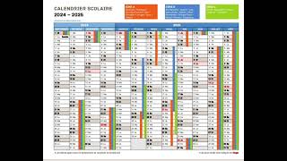 vacances scolaires dans les 3 zones durant toute lannée en France [upl. by Ahsienor903]