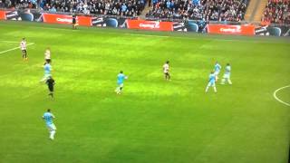 Yaya Toure Goal vs Sunderland Capital One Cup Final 2014 Martin Tyler Commentary [upl. by Natanoj718]