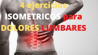 Ejercicios isométricos para HERNIA DISCAL LUMBAR [upl. by Godewyn]