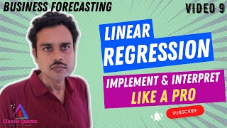 9 Simple Linear Regression  Part2 Implementation  Business Forecasting forecast quantitative [upl. by Llenrac86]