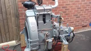 Rebuilt Lister HA2 marine Diesel engine 1960 hot idle [upl. by Hertzfeld]