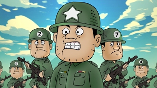 Kartun Lucu  Funny Army  Funny Cartoon [upl. by Anastice]