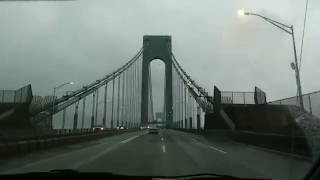 Driving Across the Verrazano Narrows Bridge with commentary 2019 [upl. by Goar]