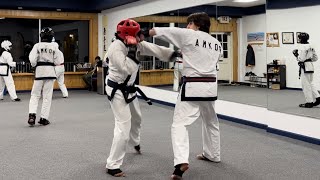 Practical Tang Soo Do  Sparring Class [upl. by Drahcir]