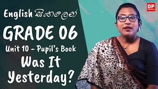 පාඩම 10  Was it Yesterday Pupils Book English සිංහලෙන්  Grade 06 [upl. by Tnafni492]