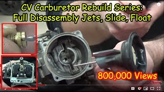 01 quotHow toquot CV Carburetor  Disassembly Recording Jets and Settings Cleaning Carb Rebuild Series [upl. by Mihcaoj529]