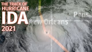 The Track of Hurricane Ida 2021 [upl. by Aryhs]