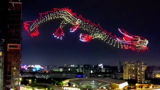 Dragon Boat Show with 1500 drones in Shenzhen China drone light show [upl. by Asnarepse]