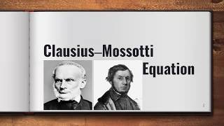 Clausius–Mossotti EquationDielectricsBTECH Applied PhysicsMSC [upl. by Quiteris]