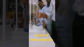 Assay of metronidazole imtan pharmacy pharmacystudents practical viralvideo chemistry [upl. by Nahbois]