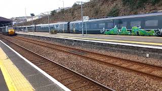 Class 802 Hitachi GWR Service Departing Penzance [upl. by Neron436]