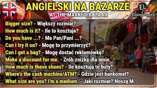 Angielski na bazarze targu i na zakupach zwroty po angielsku  At the market and bazaar in English [upl. by Imnubulo]