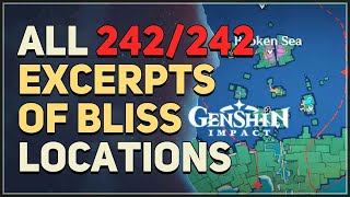 All 242 Excerpts of Bliss Locations Genshin Impact [upl. by Drusy]