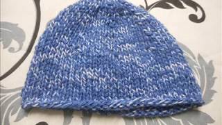 tuto tricot bonnet jersey bébé [upl. by Enirbas243]