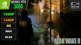 RTX 3080  Alan Wake 2 1080P 1440P 4K Max amp Med Settings  RT  DLSS Benchmark [upl. by Lerad]