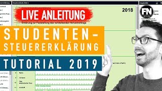 Steuererklärung Student Anleitung 2019 2018  Steuererklärung selber machen Elster Student Tutorial [upl. by Libby276]